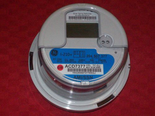 Ge i-210+ 240v single phase digital smart meter cl200, fm2s**used**free ship for sale