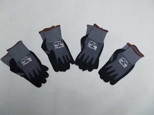 4-Pair G TEK MAXIFLEX ULTIMATE NITRILE COATED NYLON WORK GLOVES,SIZE  LARGE