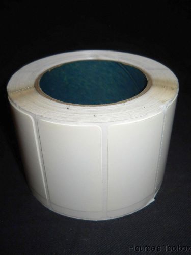 Roll of (300) unbranded 3&#034; x 1.5&#034; self-laminating adhesive white labels for sale