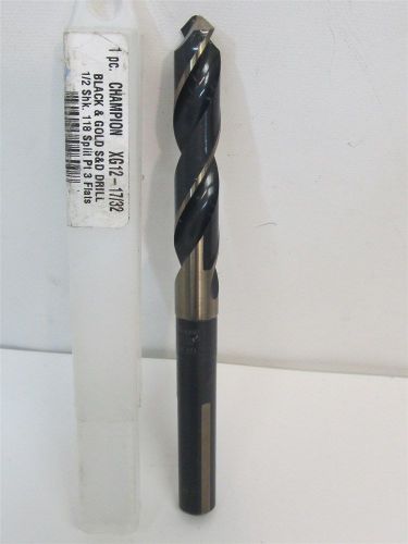 Champion Cutting Tools XG12-17/32, 17/32&#034;, HSS, Reduced Shank Drill Bit