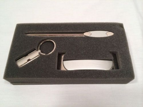 Desk Set Business Card/Pen Holder, Key Chain, Letter Opener Pissaro Executive