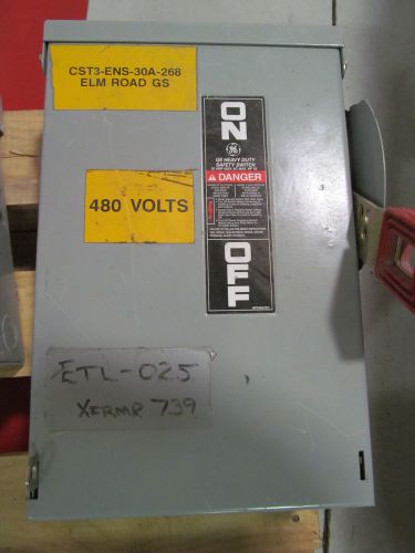 Ge 30 amp disconnect th3361r fusible 600 volt 3r enclosure for sale