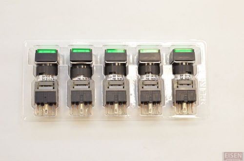 FUJI AH164-SLG11E3 Green Pushbutton Command Switch 24VDC LED (Pack of 5)