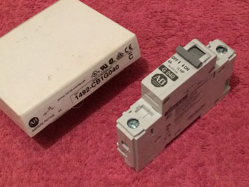 ***NEW** ALLEN BRADLEY 1492-CB1G040 4 AMP 1-POLE BREAKER MANUAL MOTOR CONTROLLER