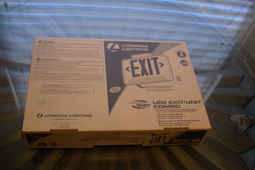 *NEW* Lithonia ECBG LED M6 Integrated LED Exit/Unit Combo Light White/Green