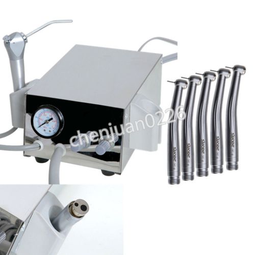 Dental Turbine Unit 3 way Air Water Syringe + 5 High Speed Handpiece fit NSK 2H