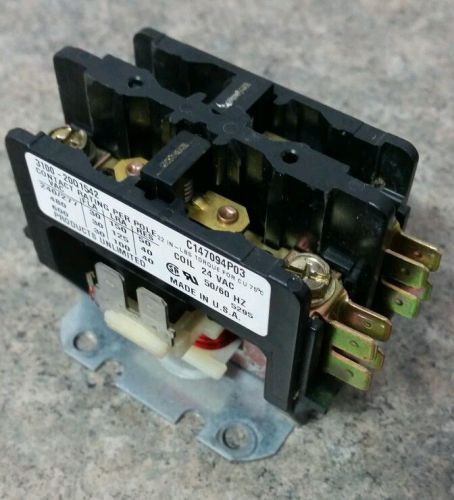 Trane Carrier 24v Contactor Relay 2 Pole 30 Amp C147094P03 3100-20Q1542