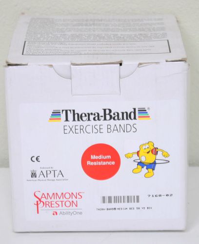 Sammons Preston Thera-Band Medium Resistance Red Exercise Band 50 Yd