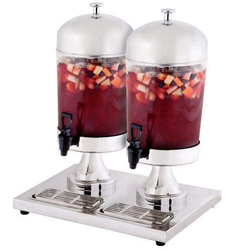 Choice 4.2 Gallon Stainless Steel Double Beverage Dispenser