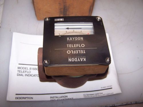 NEW KAYDON TELEFLO BRONZE 1-1/2&#034; NPT FLOWMETER / DIAL INDICATOR MODEL 816BC