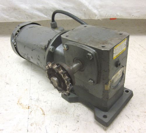 Baldor 3/4-Hp 3-Ph Motor &amp; 10:1 Speed Reducer Worm 428 in-lbs 56C 1725-RPM