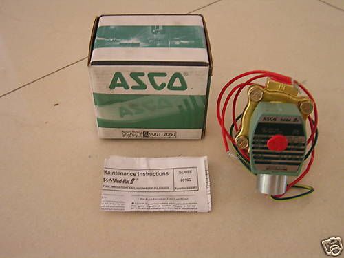 NEW ASCO Red Hat Valve 8210G2 Solenoid Generator 120/60 110/50 vac.