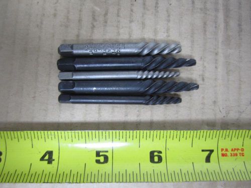 AIRCRAFT TOOLS 5 PC SPIRAL FLUTE SCREW EXTRACTORS MECHANIC TOOL