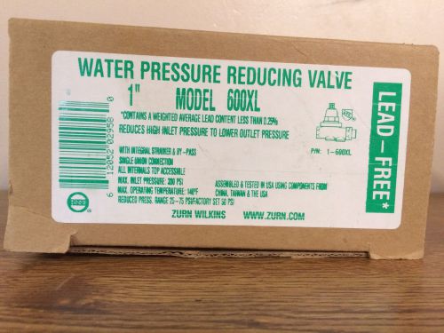 1&#034; zurn wilkins 600xl water pressure reducing valve  lead-free usa for sale