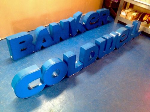Coldwell Banker Letters Complete Blue Large Lighted Sign