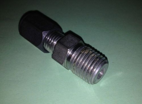 Parker 4msc8n-316 male connector,pipe 3/8 in,tube 1/4in,ss for sale