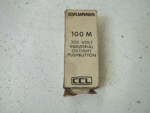 SYLVANIA 100MK1112 300VOLT INDUSTRIAL OILTIGHT PUSHBUTTON *USED*