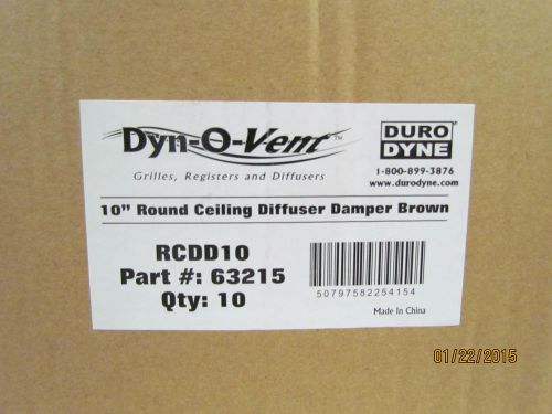 10&#034; round ceiling diffuser damper / brown - &#034;qty 10&#034; for sale