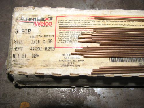 Harris 3-sib 1/16&#034; silicon bronze tig 36&#034; rod - 1 lb - aws a5.7 ercusi-a for sale