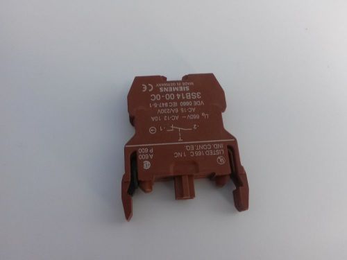 Siemens 3SB1400-0C NC 10 amp 660V Contact Block