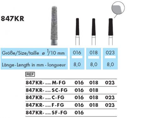 ISO DIAMANT (847G) GERMAN DENTAL DIAMOND BURS BEST QUALITY