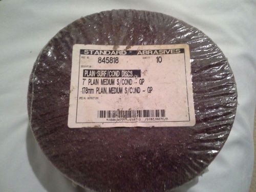 STANDARD ABRASIVES 7&#034; 7 INCH DISC 178MM PLAIN MEDIUM SANDING 10 PACK NEW