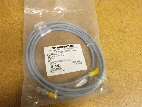 Turck U2163 RK 4.4T-2-WS 4.4T Cord Set 250V 4A 4 Pin Male Female Connectors New