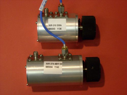 Pair of JFW  DC - 2.7 GHz Rotary Attenuators / 0-50 dB &amp; 0-10 dB / 50 Ohm