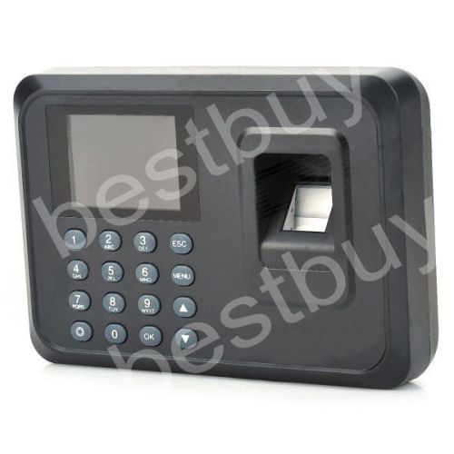 2.4&#034;TFT Screen Employee Attendance Digital Fingerprint Time Clock Recorder-Black