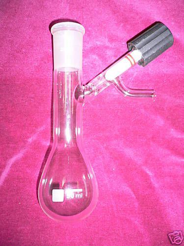 NEW Modified Schlenk tube, 50ml, 24/40, adjustable PTFE