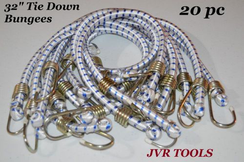20pc - 32&#034; heavy duty bungee cords 32 inch long bungee thick tie downs w/ hooks for sale