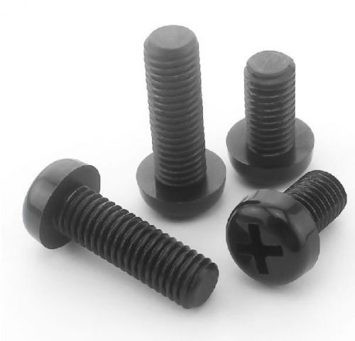 50PCS M3x10mm Black Nylon Pan Head Screws new M3*10MM