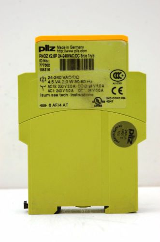 PILZ PNOZ X2.8P 777302 24-240 VAC/DC 4.5 VA 2.0 W 50-60Hz DIN Rail Mountable