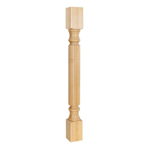 Reed Pattern Traditional Post (Island Leg)- 3-1/2&#034; x 3-1/2&#034; x 35-1/2&#034;-