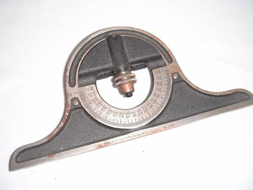 VINTAGE STARRETT NO. 12 BEVEL PROTRACTOR HEAD 0 - 180 DEGREES