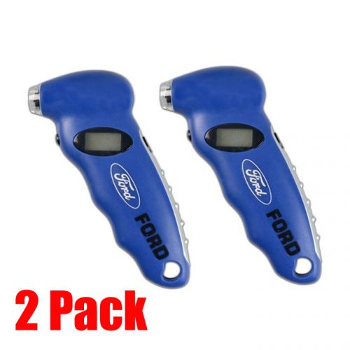 2 Pk Blue Ford PSI Kpa BAR digital tire pressure gauge for car motorcylces auto