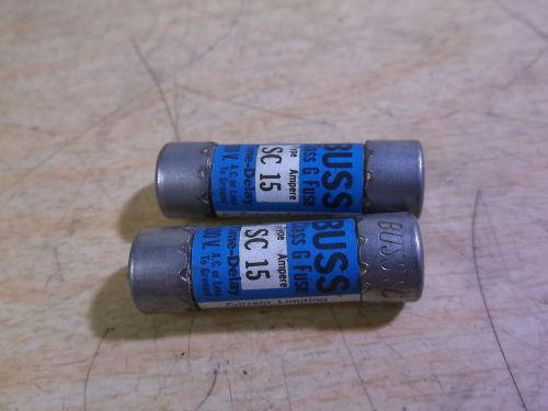 Buss Class G Fuse SC-15, Lot of 2 *FREE SHIPPING*