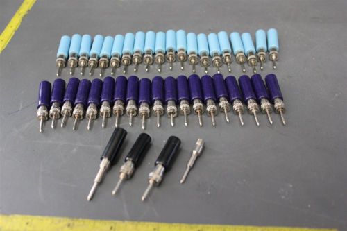 LOT OF 42 BLUE &amp; BLACK TEST PROBE POINT/TIP PLUG