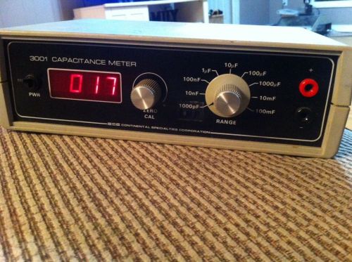 Global Specialties Corporation Model 3001 Capacitance Meter Tested Working Nice