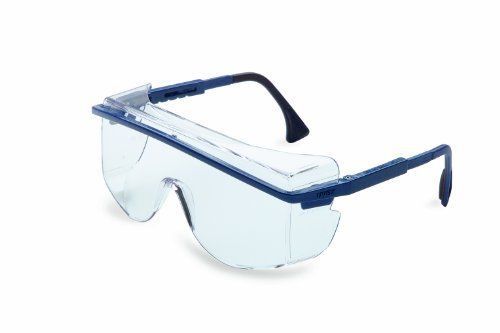 Uvex s2500c astrospec otg 3001 safety eyewear, black frame, clear uv extreme for sale