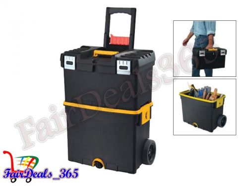 JCB TOOL TROLLEY–XL PORTABLE CART WITH 3 WHEEL ADJUSTABLE HANDLE HEAVY DUTY