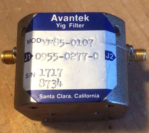 HP 0955-0277-C YTF Yig Tuned Filter 2.7-22 GHz Avantek YF85-0107 Tested