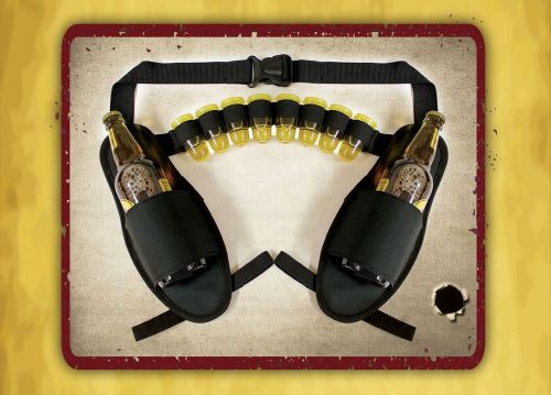 Twin Beer Holsters &amp; Shot Belt