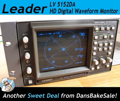 Leader lv 5152da hdtv digital analog waveform monitor - tested and works great! for sale