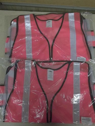 Lot of 2 Orange Safety Vest 1YAN9A *FREE SHIPPING*