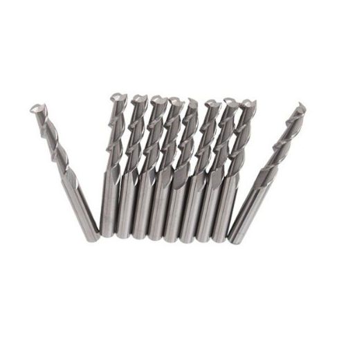 EMY 10PCS 1/8 inch 3.175mm Carbide Flat Nose 17mm End Mill CNC Router Bits Do...