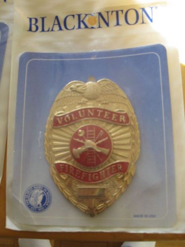 BLACKINTON VOLUNTEER FREFIGHTERS BADGE RED SEAL