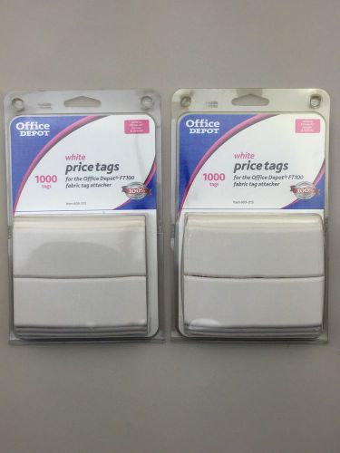 Office Depot 2,000 White Price Tags for FT100 - Same as Monarch 925047 NEW