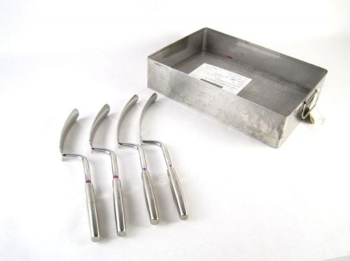 Lot 4 V.Mueller Austria Stainless Steel Retractor Kit XOBX GL470+GL467+Tray