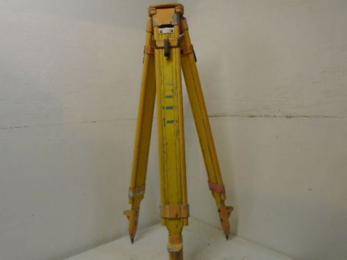 Heavy duty yellow wood and fiberglass tripod with metal feet 44 inches for sale